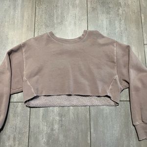 Mauve Cropped Sweater from Aritzia